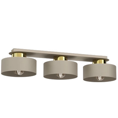 Plafoniera crema barra oro Marti 3xE27 15W Luminex