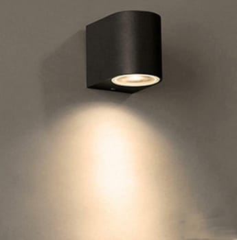 applique per da esterno interno parete a led lampada giardino muro faretto ip65 nero