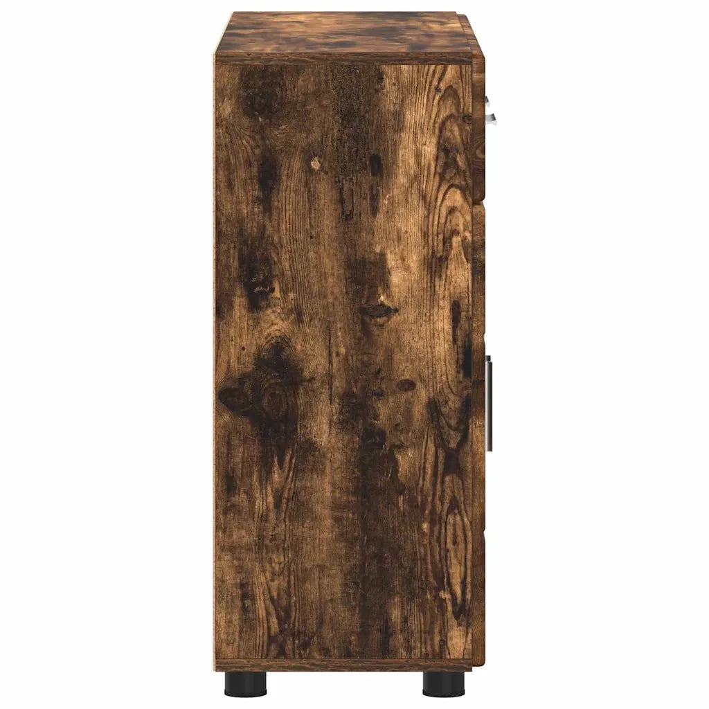 Credenza con lo scaffale FLORIN Rovere fumé 88,5 x 30,5 x 73 cm
