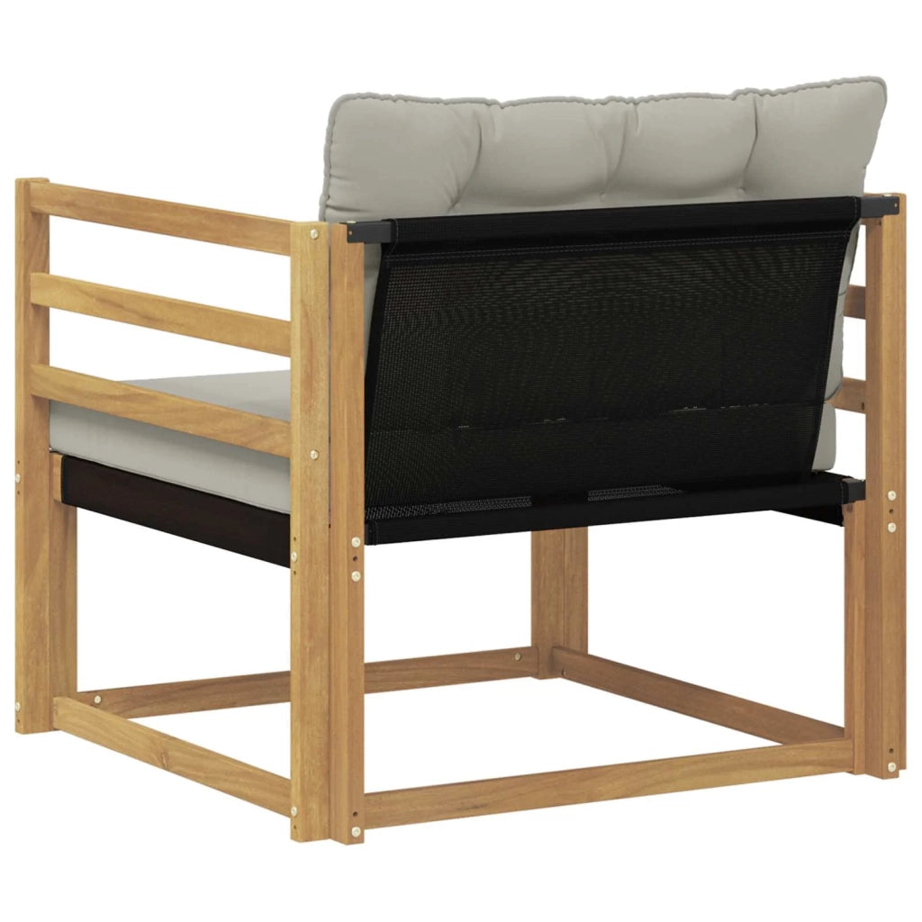 Set di divani da esterno-Sofa da giardino Legno di Acacia Massello e Textilene 967897