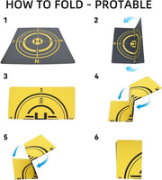 Piattaforma di atterraggio universale, impermeabile, robusta, portatile e rapidamente ripiegabile per drone adatto per DJI Mavic 3 Pro/Mini 2 SE/Air 2 2S/Mini 3 4 Pro/Mavic 2/Holy Stone/FPV/Avata/quadricottero RC.