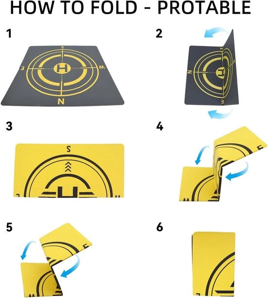 Piattaforma di atterraggio universale, impermeabile, robusta, portatile e rapidamente ripiegabile per drone adatto per DJI Mavic 3 Pro/Mini 2 SE/Air 2 2S/Mini 3 4 Pro/Mavic 2/Holy Stone/FPV/Avata/quadricottero RC.