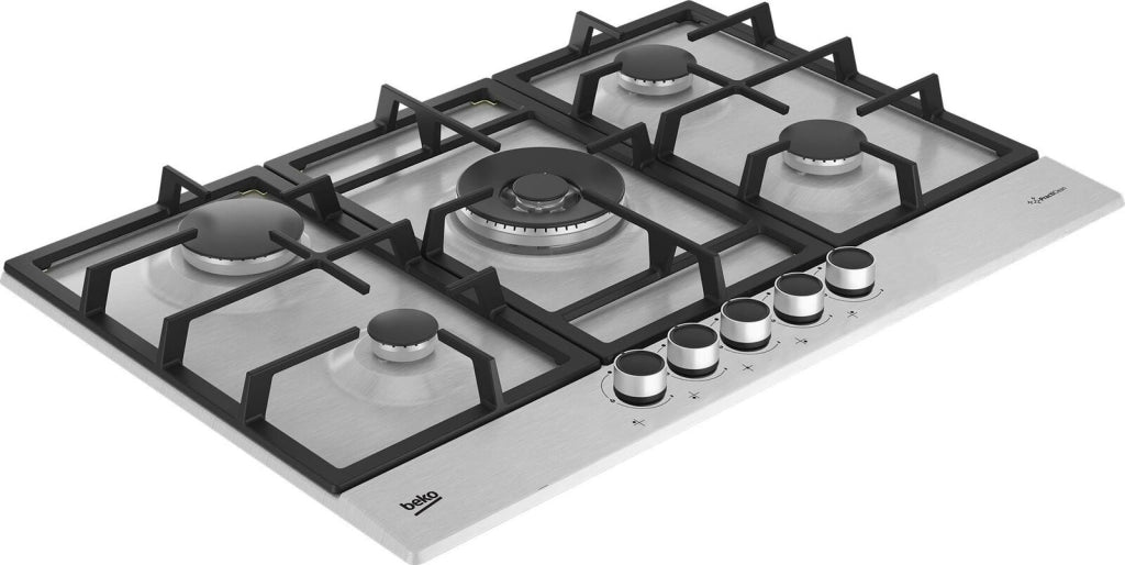 Beko HIAW75225SXE Acciaio inossidabile Da incasso 75 cm Gas 5 Fornello(i)