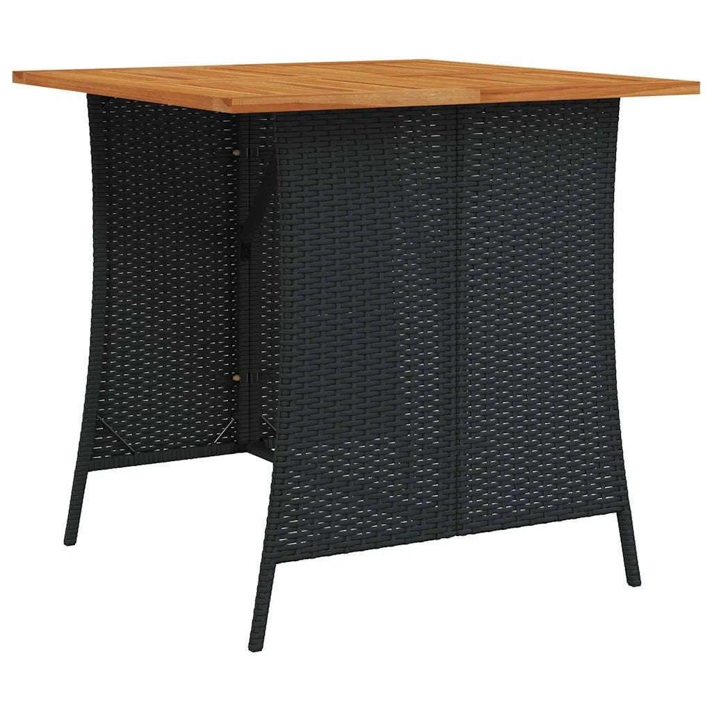 Set Divani da Giardino 6 pz con Cuscini Forma L Polyrattan Nero