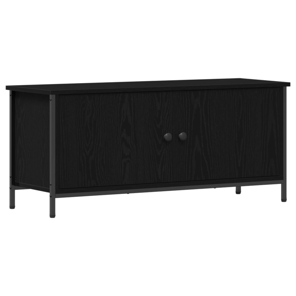 TV Stand in Rovere Nero Rovere Nero Truciolato, Metallo