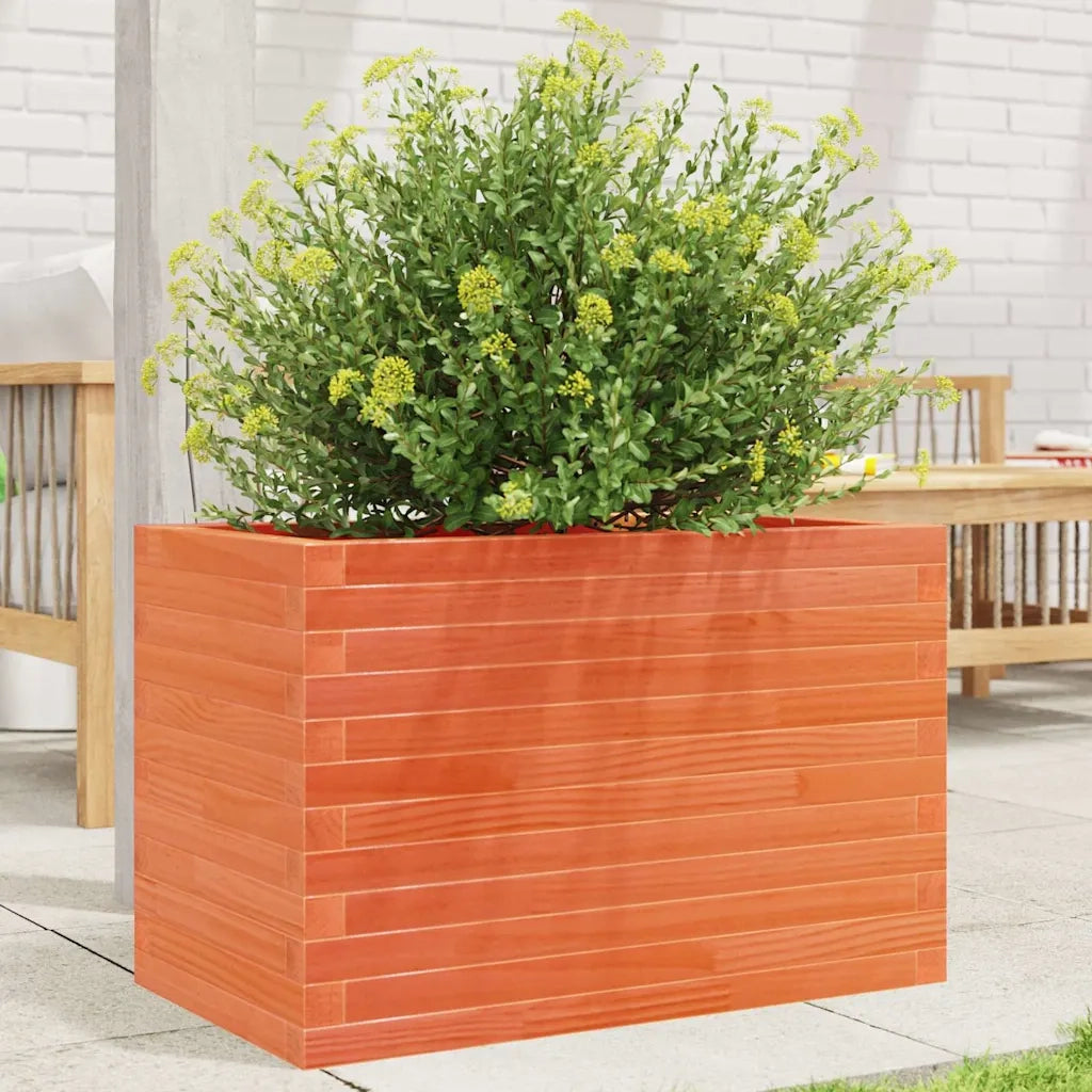 Fioriera Giardino Marrone Cera 70x40x45,5cm Legno Massello Pino 847265