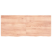 Piano Tavolo | Superficie Tavolo | Piano Scrivania Marrone 140x60x(2-4) cm Rovere Massello Trattato
