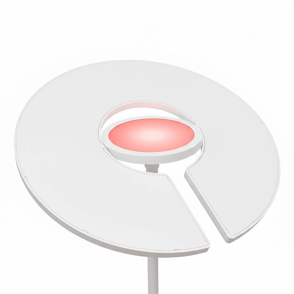Piantana Bianca LED 48W Dimmerabile CCT RGB Lampada da Terra Orientabile 360 gradi Telecomando Luce Ufficio Salotto 2mt