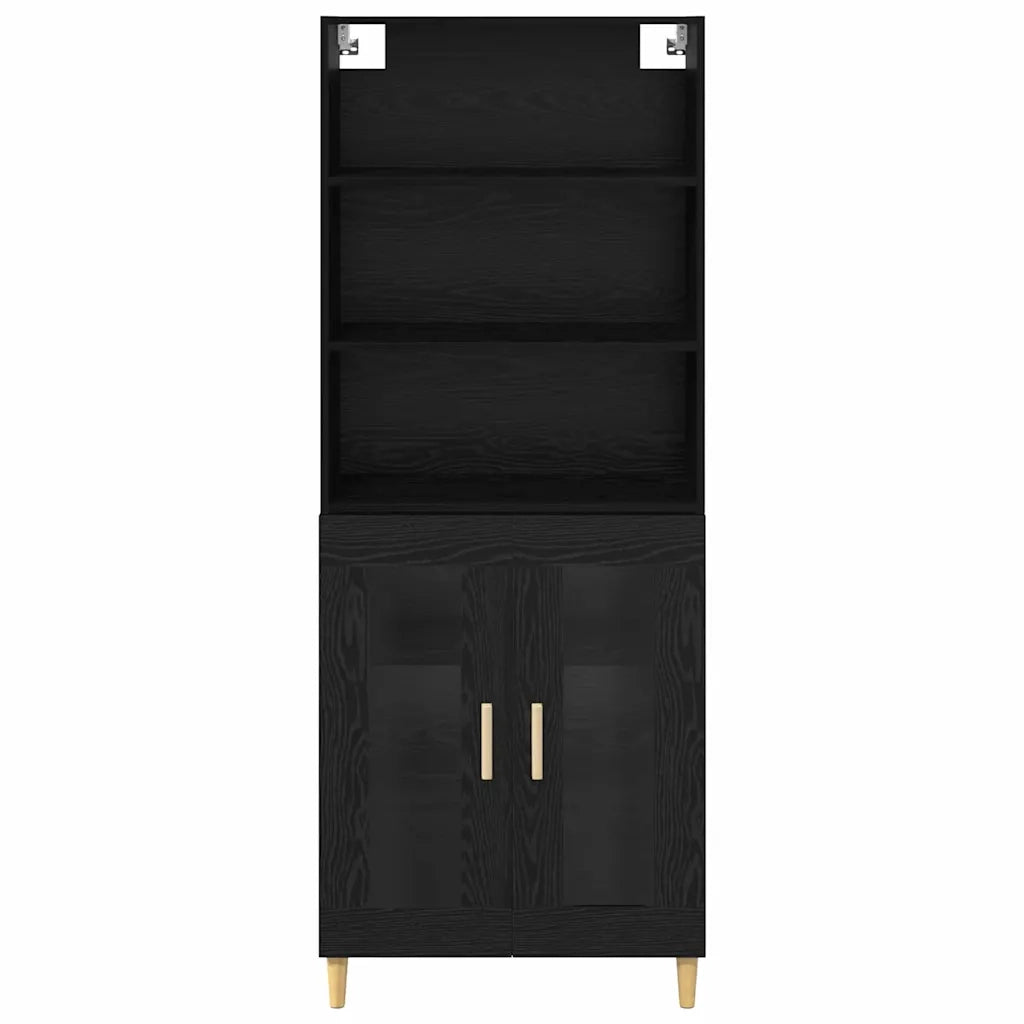 Credenza Rovere Nero 69,5 x 32,5 x 180 cm Legno multistrato 3416260