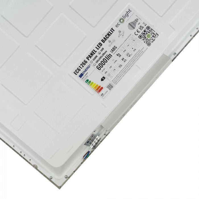 Pannello LED Backlit 50W 6000lm 6500K 60x60 Ecolight