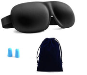 Slaapmasker 3D con Oogmasker e Oordoppi per la Notte con Tasca di Riposo