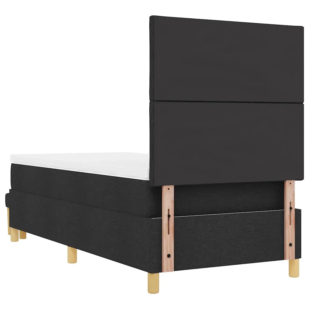 Letto a molle con materasso Nero 90 x 190 cm Tessuto 3344340