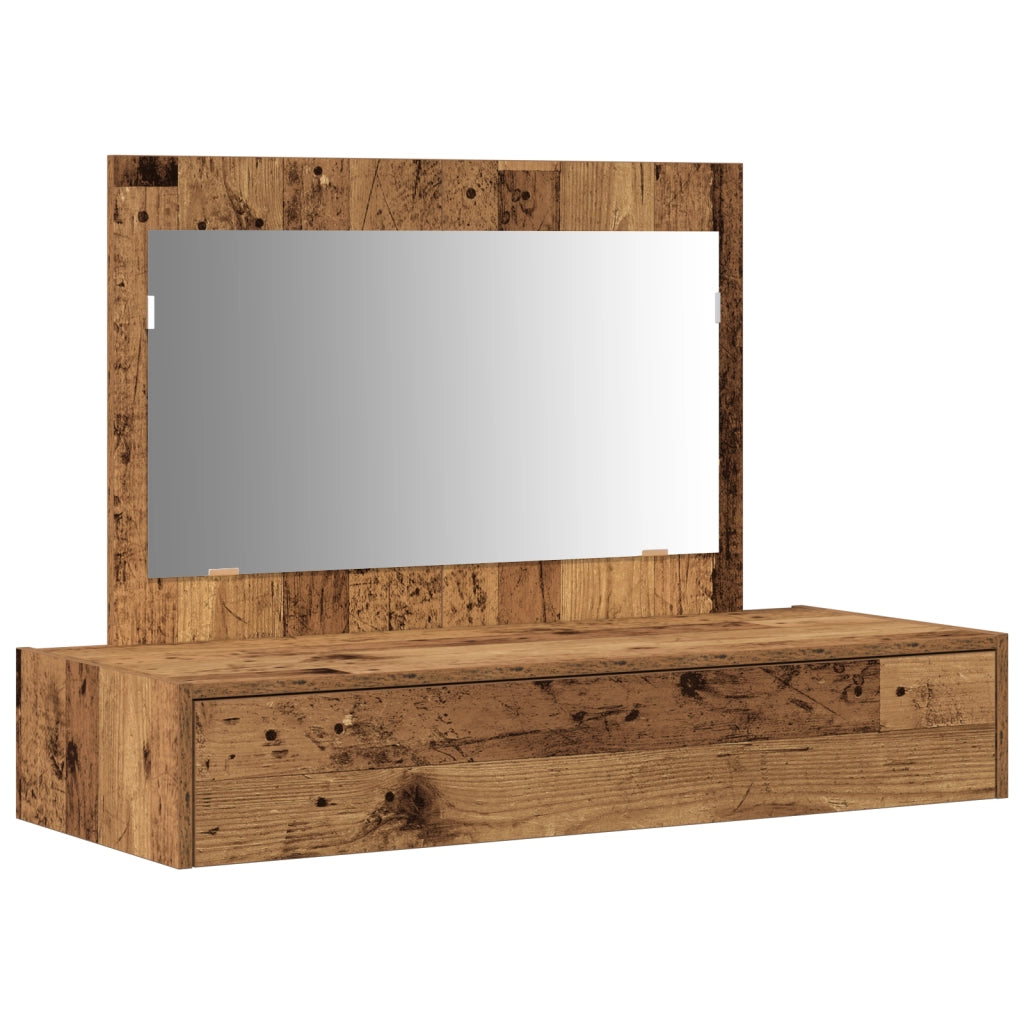 Tavolo da Toeletta Appeso - Legno Vintage - 100x40x70 cm