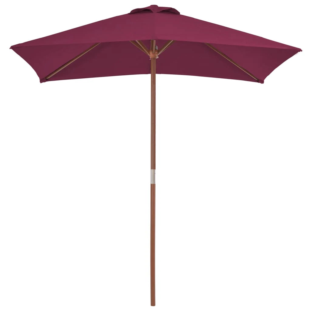 Ombrellone da giardino con palo in legno 150 x 200 cm bordeaux 02_0008110