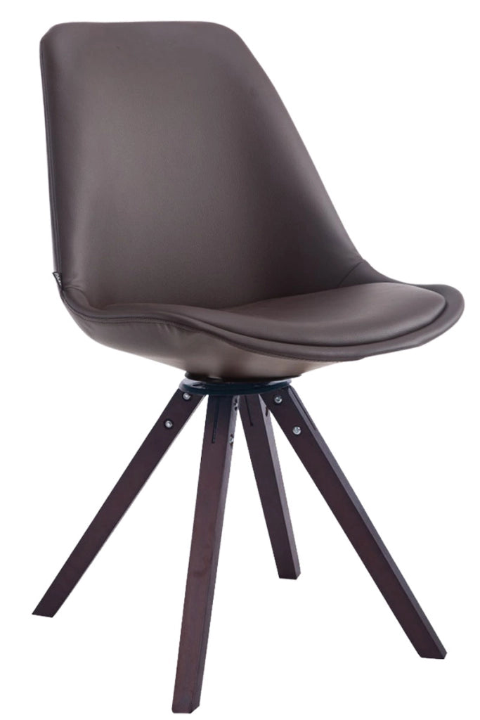 Sedia Girevole Calais in Similpelle noce,marrone