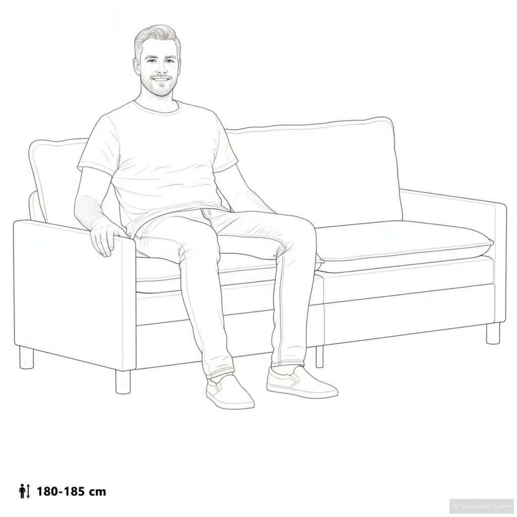 Set di divani 2 pz Nero Tessuto 3417139