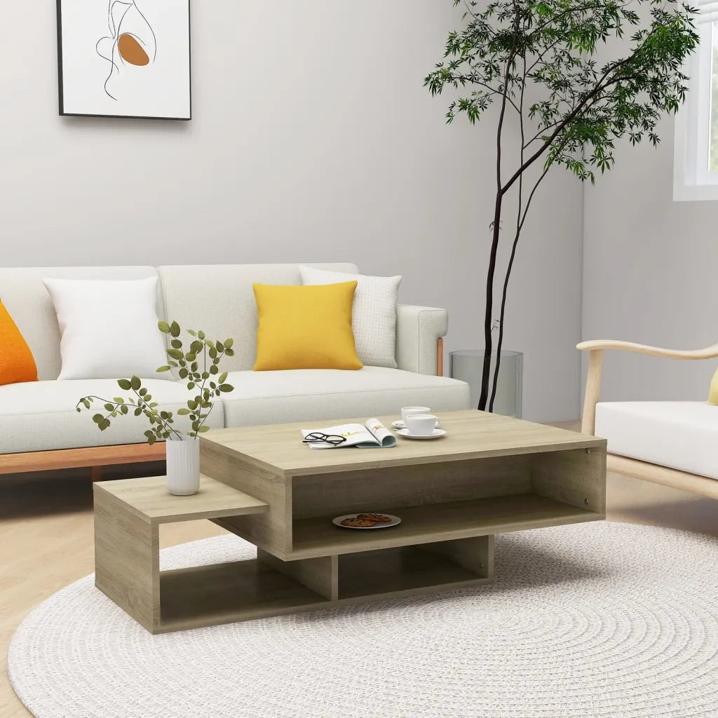 Tavolino da salotto | Tavolino da caff¨¨ | Tavolino da Soggiorno Rovere Sonoma 105x55x32 cm in Truciolato