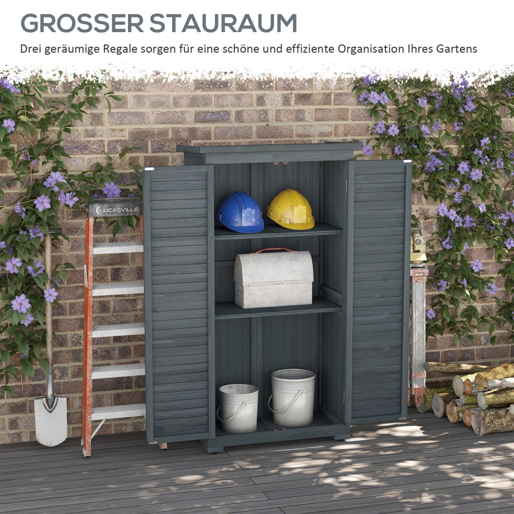 Casetta Giardino in Legno ¨C zephmum ¨C Grigio 87x46.5x160cm