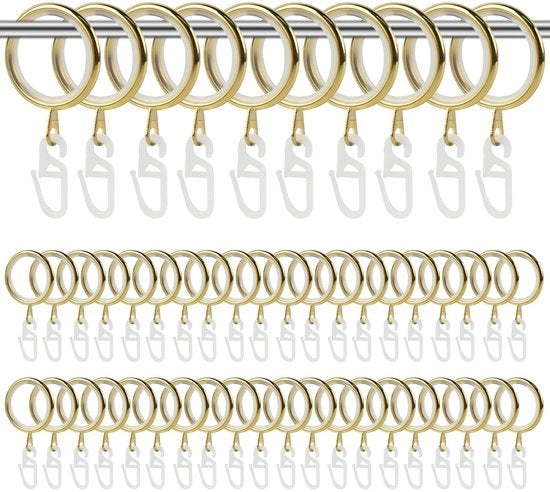 Girandole in Metallo con Grappoli, 50 pezzi di Girandole in Metallo con Grappoli e Anello Silenzioso, Diametro Interno 27 mm, Girandole per la maggior parte delle Cordicelle di Tendina