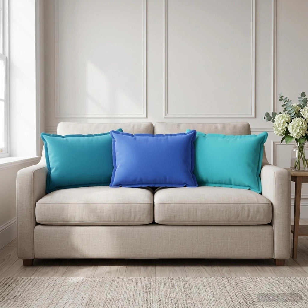 Federa 2 pz HOUTEN Azzurro 40 x 60 cm Poliestere 917596