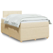 Giroletto a Molle con Materasso Crema 120x200 cm in Tessuto 3287428