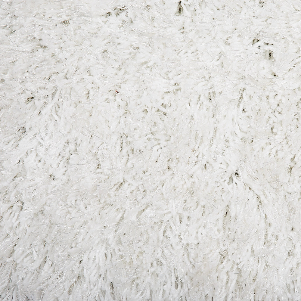 Tappeto Shaggy Tappeto a pelo lungo Solido Poliestere Bianco Rettangolare 200 x 300 cm