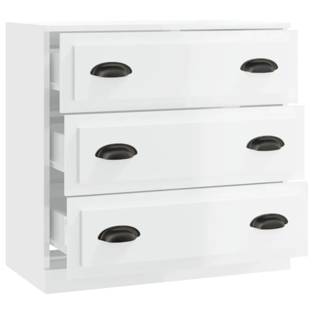 Credenza Bianco Lucido 70x35,5x67,5 cm in Legno Multistratocod mxl 102286