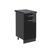 Vicco Mobiletto base per cucina Nero lucido 40 cm , PL Antracite