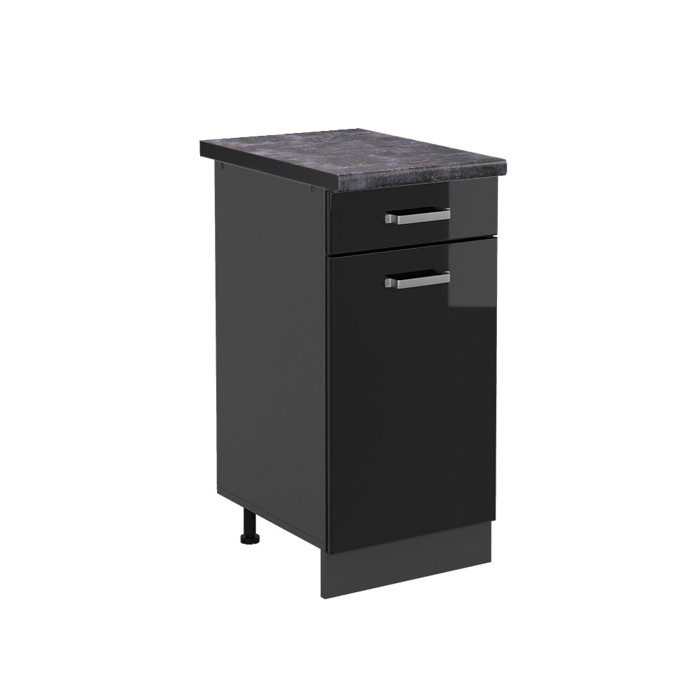 Vicco Mobiletto base per cucina Nero lucido 40 cm , PL Antracite