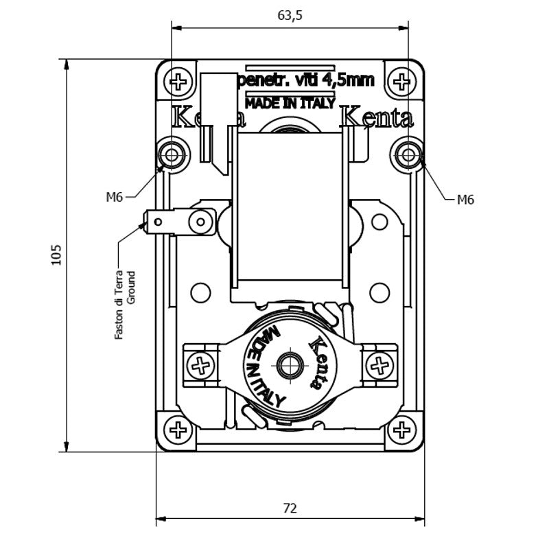 Ricambistufeapellet Motoriduttore Kenta K9177290 4 RPM Albero 8,5mm Orario carico stufa a pellet