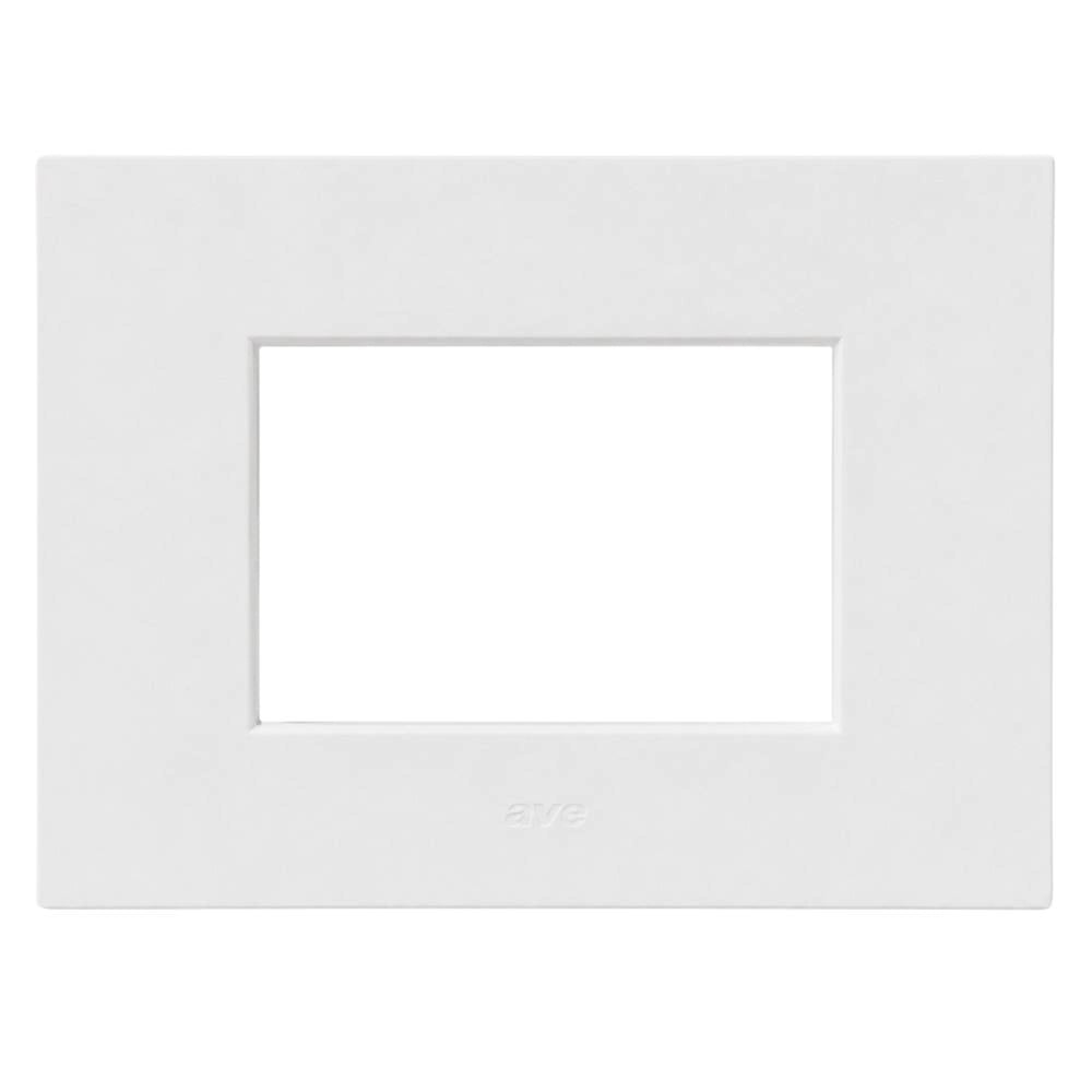 Placa in tecnopolimero smart easy s44 per serie civile *** colore bianco opaco, numero posti 3 moduli, confezione 1