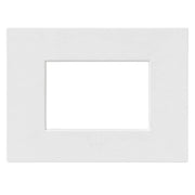 Placa in tecnopolimero smart easy s44 per serie civile *** colore bianco opaco, numero posti 3 moduli, confezione 1