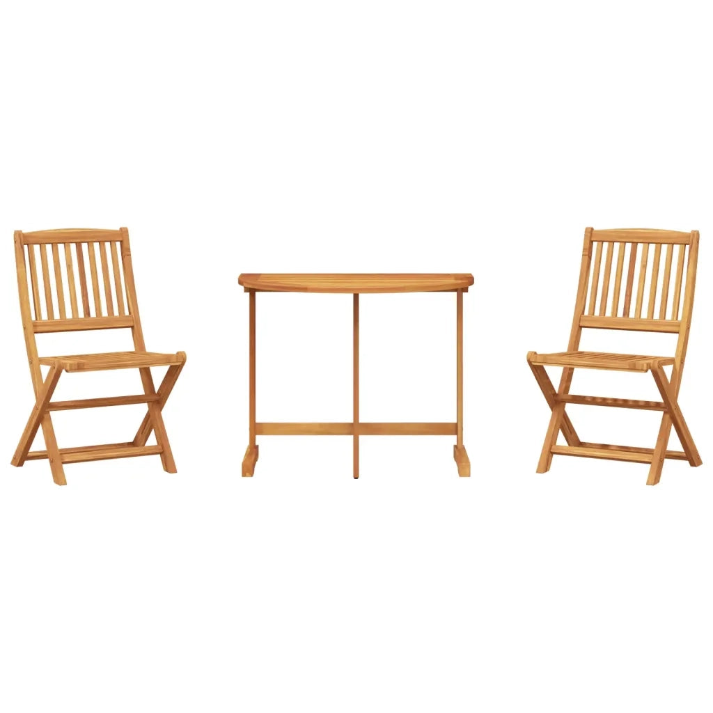 Set da Pranzo da Giardino Pieghevole 3 pz in Massello di Acacia 3206332