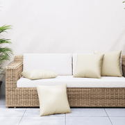 Cuscini per Divano 4 pz-Set di 4 Cuscini per Sofa Crema 60x60 cm in Tessuto