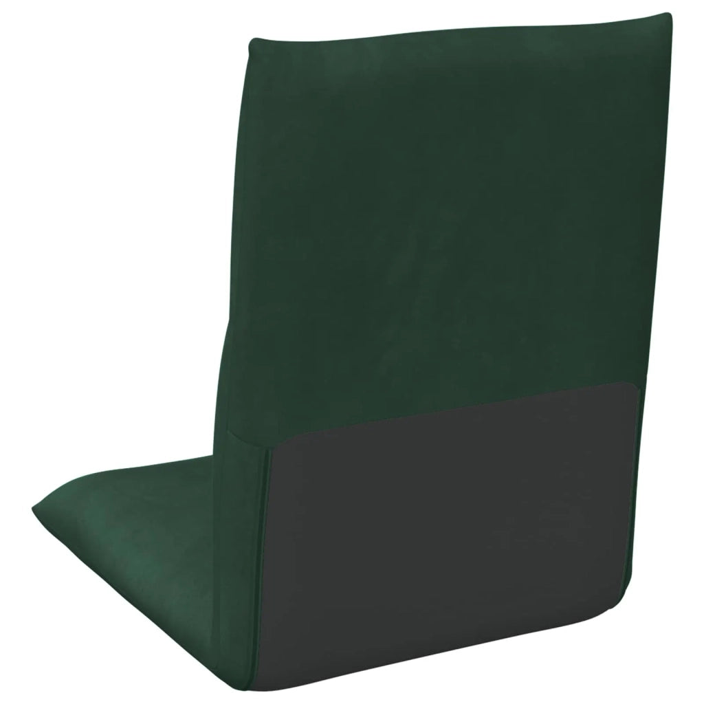 Sedia a pavimento regolabile Verde Scuro Velluto
