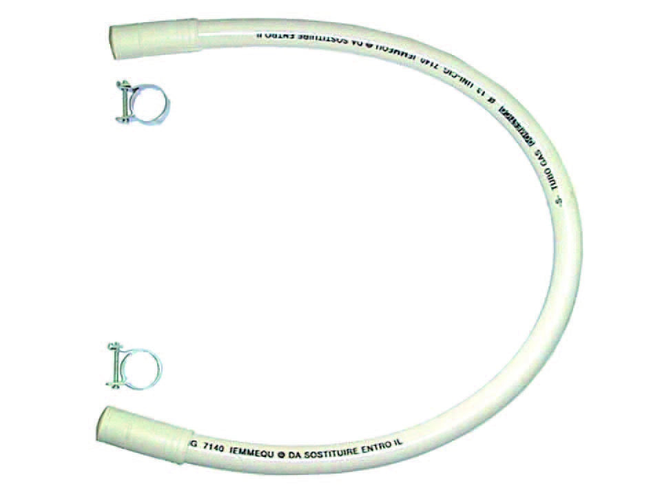 TUBO GAS METANO CON FASCETTE  cm.100