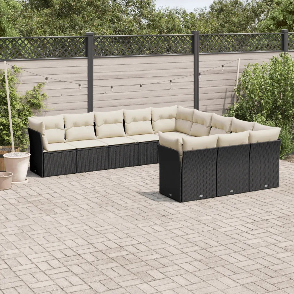 Set Divani da Giardino 11 pz con Cuscini in Polyrattan Nerocod mxl 113238