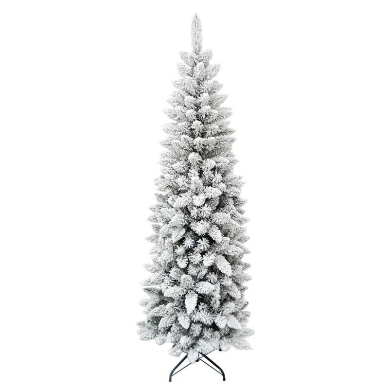 MAURY'S ALBERO DI NATALE EXTRA SLIM 240 CM INNEVATO CON 957 RAMI