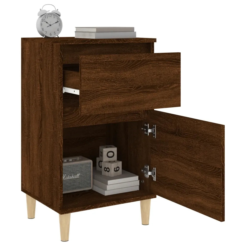 Comodini 2pz-Set di 2 Tavolino da notte Rovere Marrone 40x35x70 cm