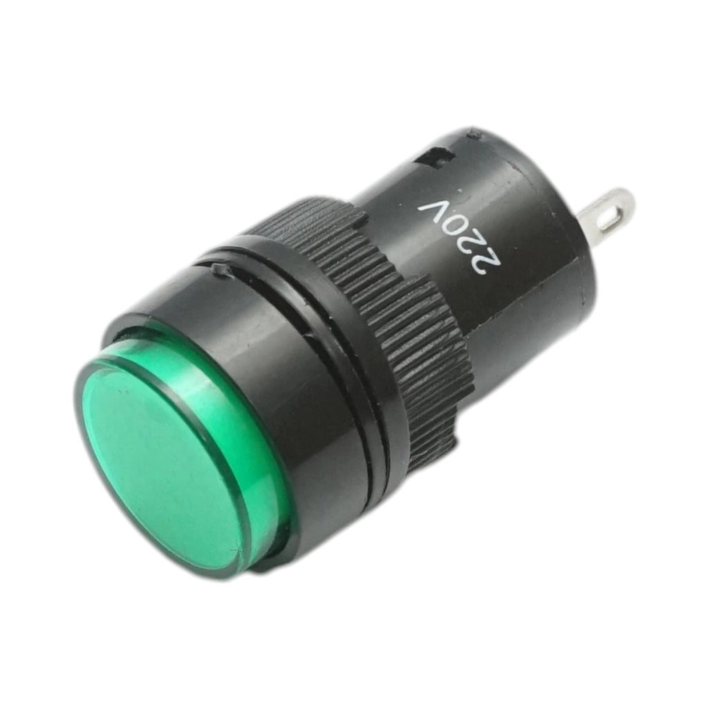 Indicatore di segnale industriale LED verde 220V Ø 16mm Breckner Germany
