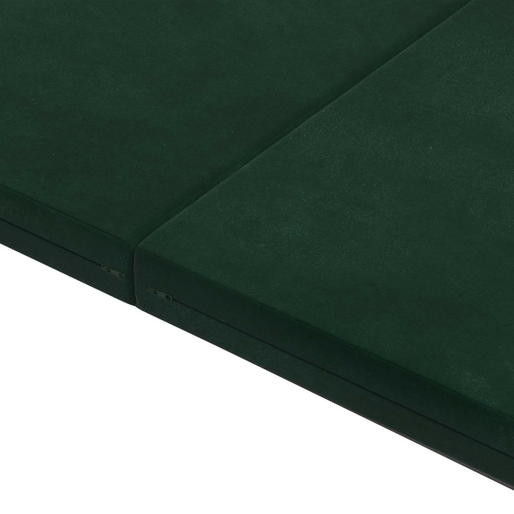 Divano Letto Pieghevole 140 x 67 x 15 cm Verde Scuro 900277