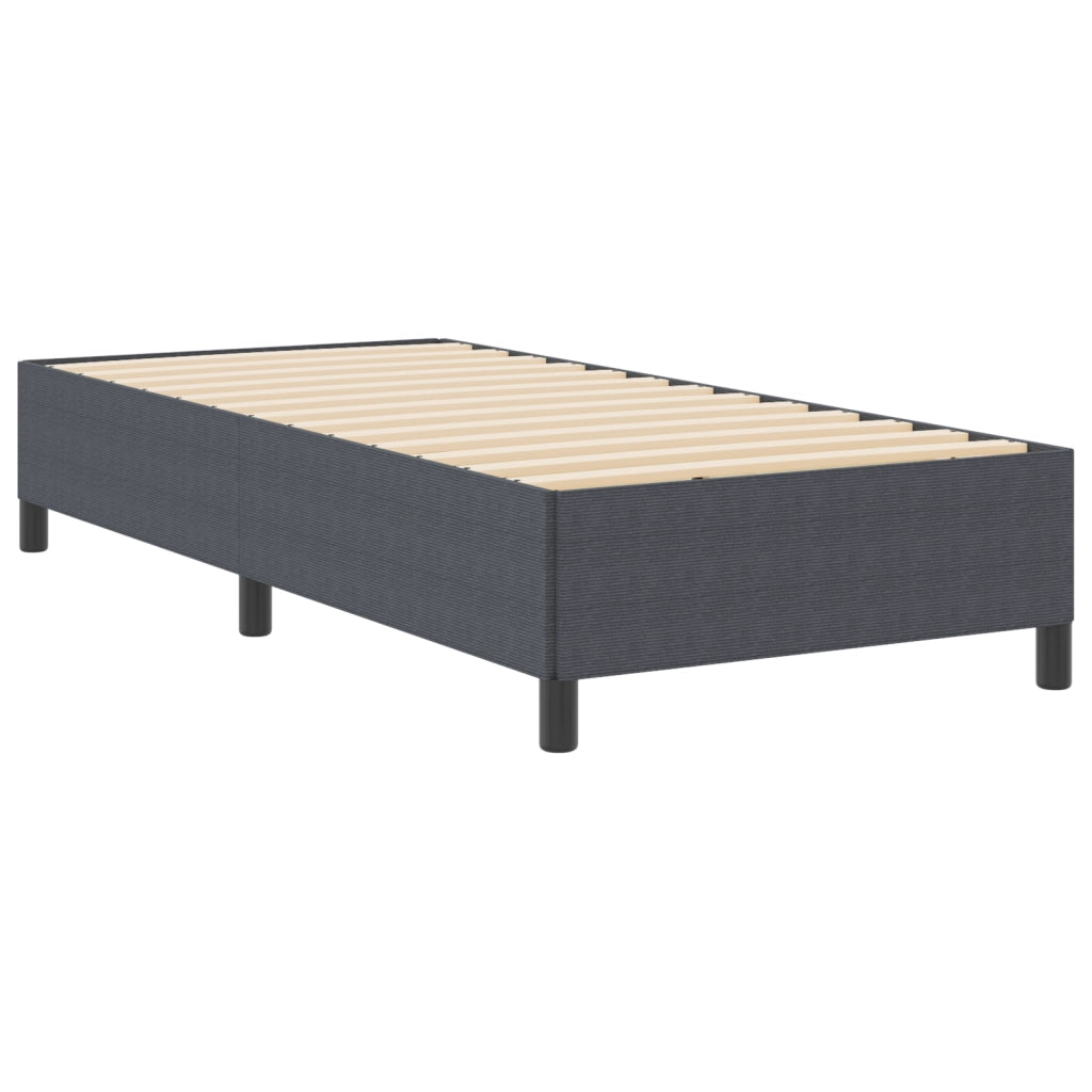 Struttura Letto  Grigio Scuro 100x200 cm in Tessuto Corduroy