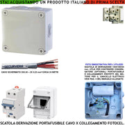 Kit Collegamenti Protetti da Fusibile tra Centrale e Motore 220 V Cancello Elettrico  Cavo per Fotocellule Scatola Parete con Differenziale