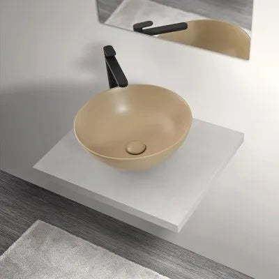Mensolone bagno 60 cm grigio chiaro per lavabo da appoggio Master