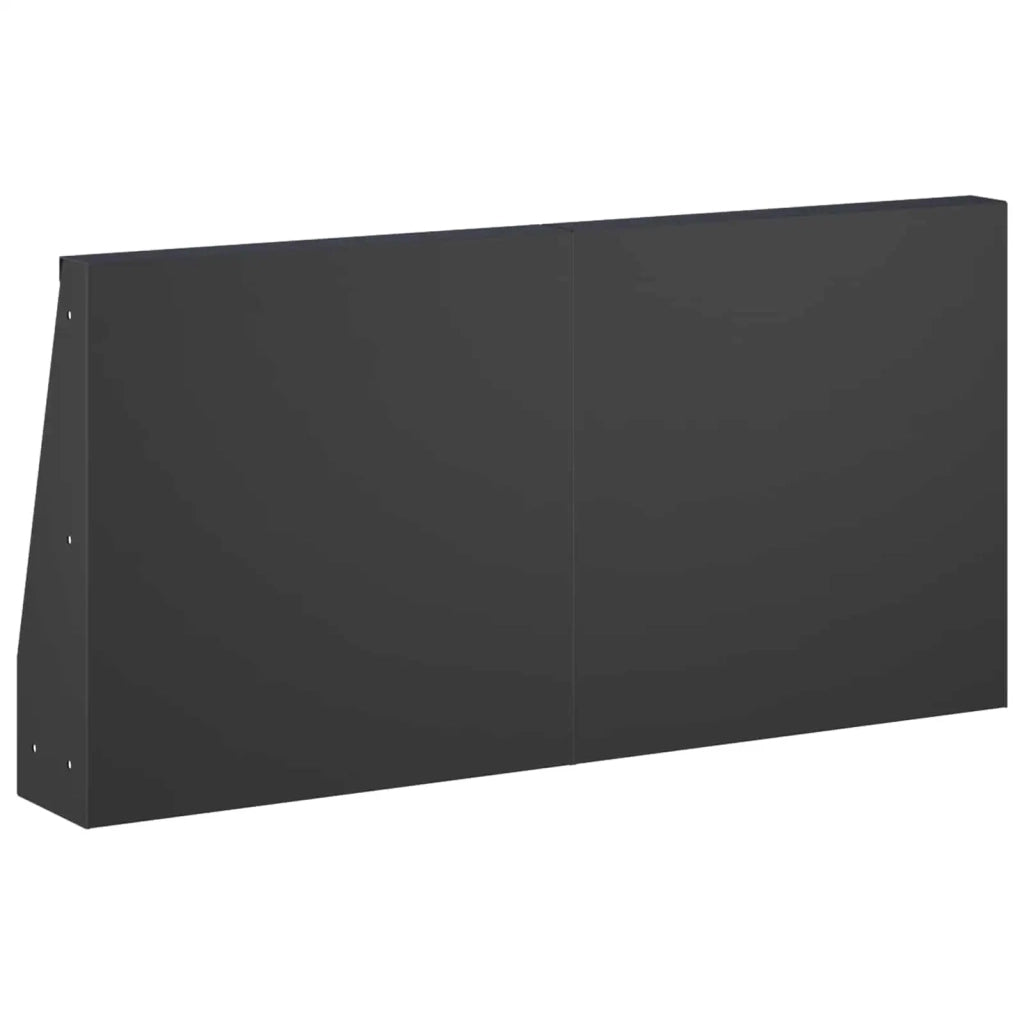 Muro di contenimento 6 pz 40 x 12 x 40 cm Acciaio Nero 3449142