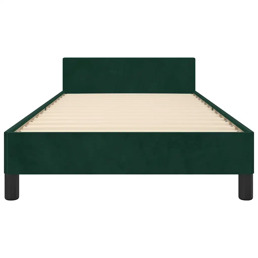 Giroletto senza Materasso Verde Scuro 90x200 cm in Velluto 3125919