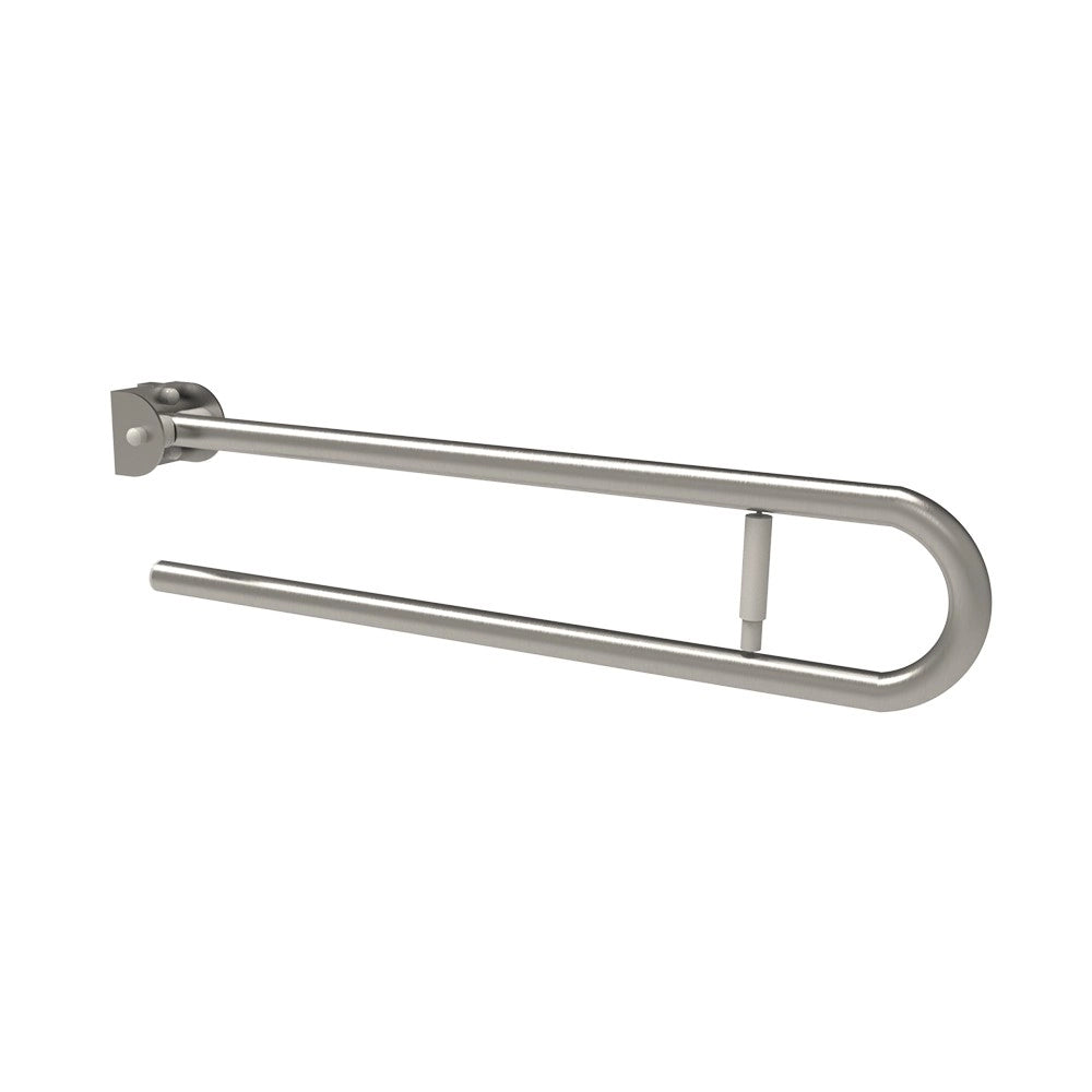 Barra maniglione ribaltabile cm80 e portarotolo inox satinato