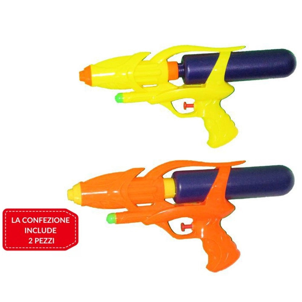Trade Shop - 2 Pz Pistola Ad Acqua Giocattoli Gioco Per Bambini Mare Piscina Giardino 28.5 Cm -