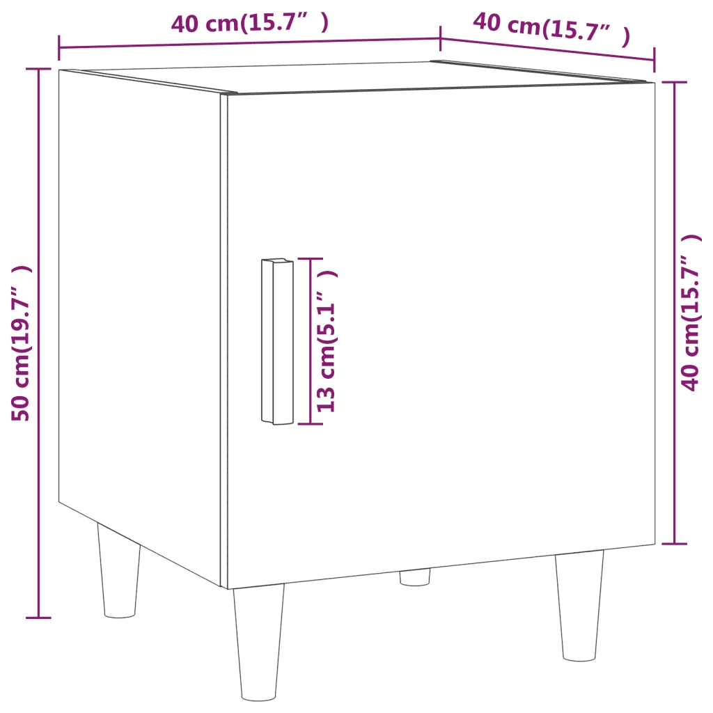 Comodini 2 pz Bianchi in Legno Multistrato cod mxl 30712