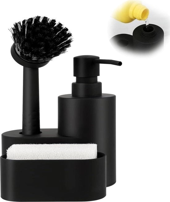 Organizzatore per vaschetta - rilasciatore detergente - organizzatore per la cucina per spugne e spazzole per la vaschetta - accessori per la cucina per la conservazione e l'organizzazione - gadget per la cucina